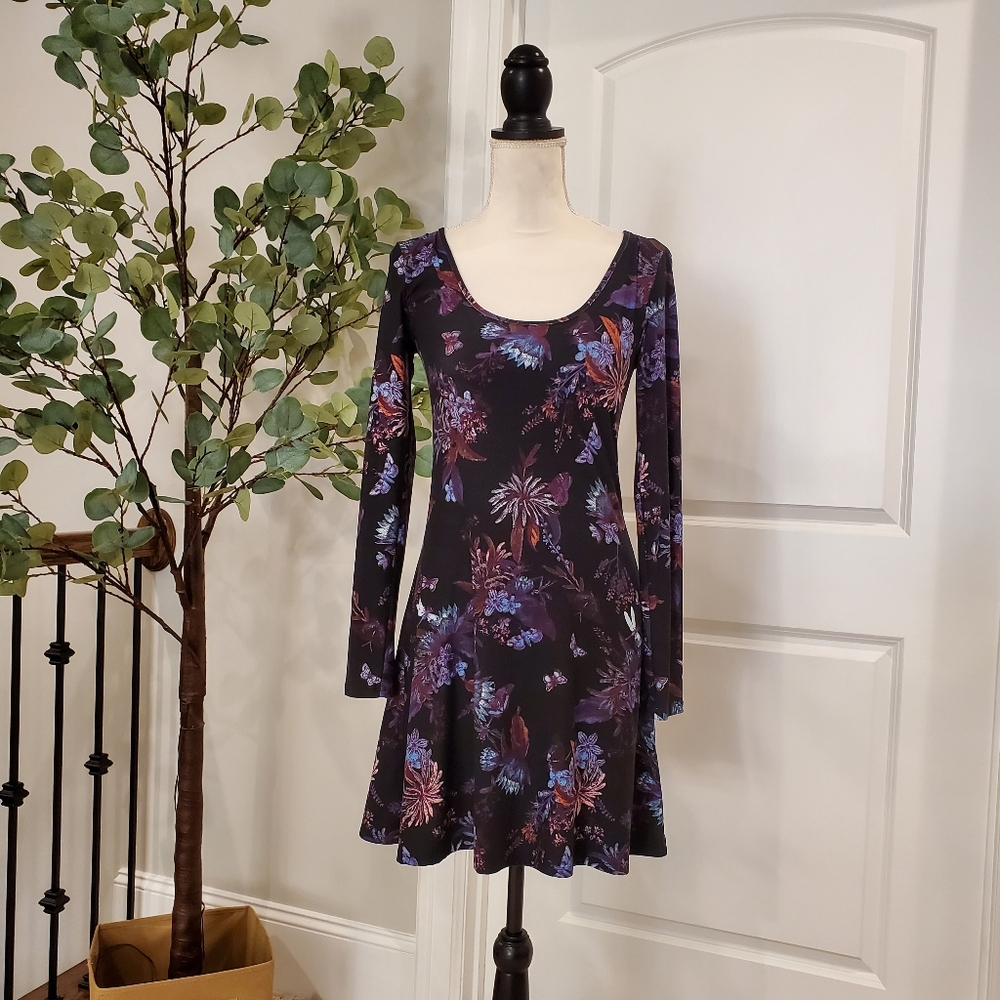 Mudd Purple Black Tunic Dress